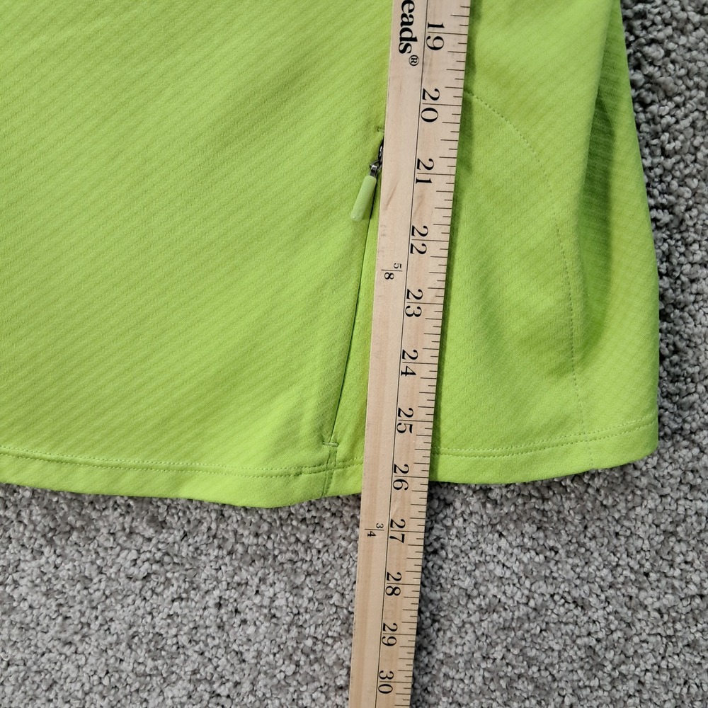 Under Armour Womens HeatGear Lime Green Quarter Zip Pullover Semi-Fitted Medium - Picture 6 of 8
